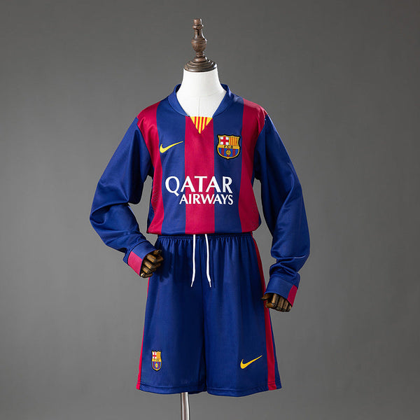 Camiseta + Short FC Barcelona Local Manga Larga 2014/2015 Niños