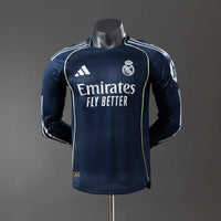 Camiseta Real Madrid Visitante Manga Larga 25/26 Adultos [PLAYER VERSION]