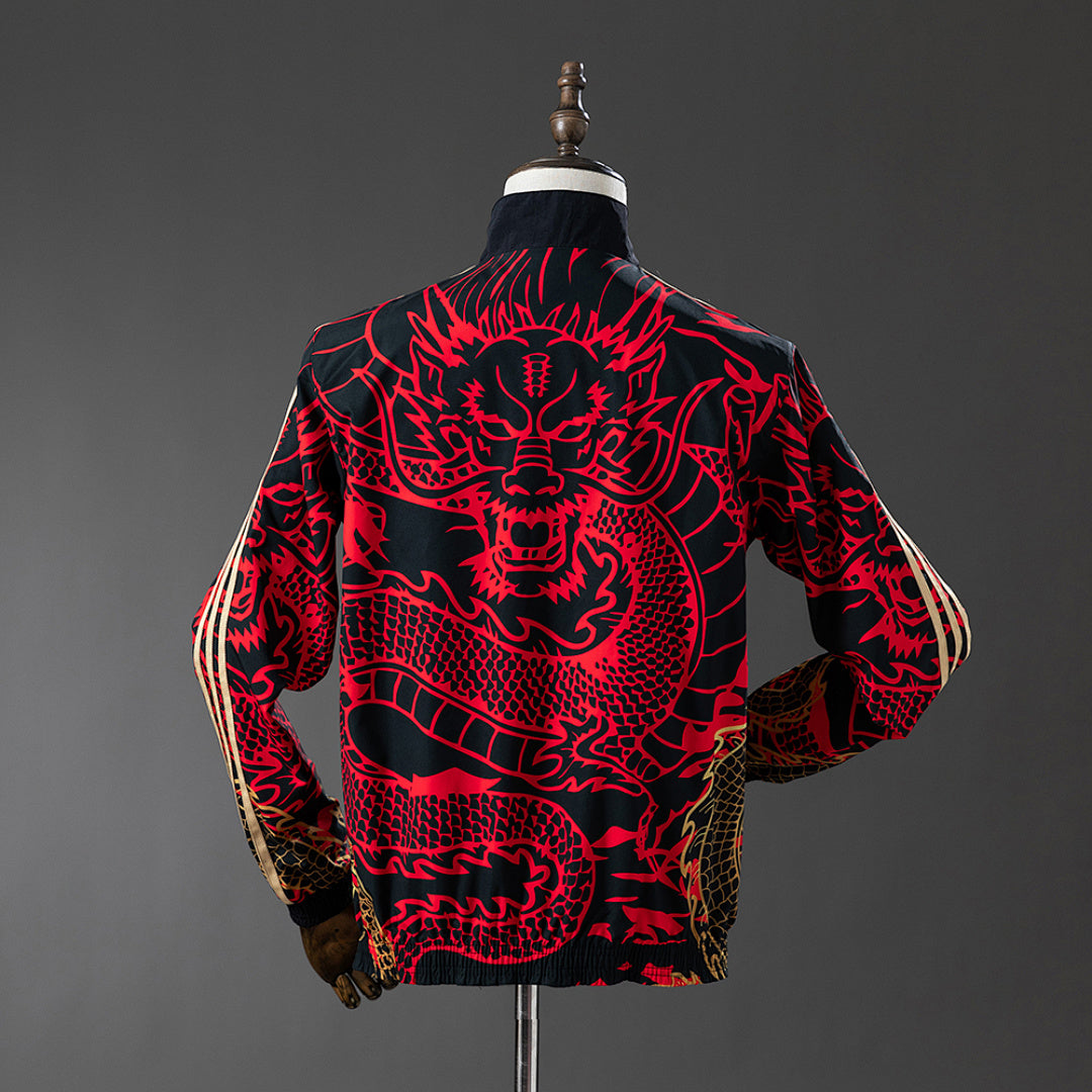 Cortavientos Reversible Real Madrid Rojo - Heiss Adultos