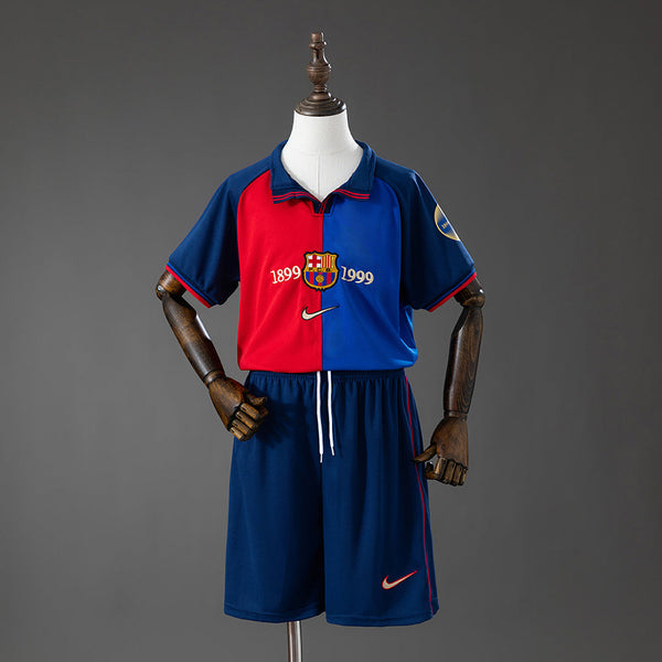 Camiseta + Short FC Barcelona 100th Aniversario Retro Niños