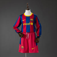 Camiseta + Short FC Barcelona Local Manga Larga 2010/2011 Niños