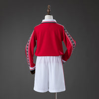Camiseta + Short Manchester United Local Manga Larga 98/99 Niños