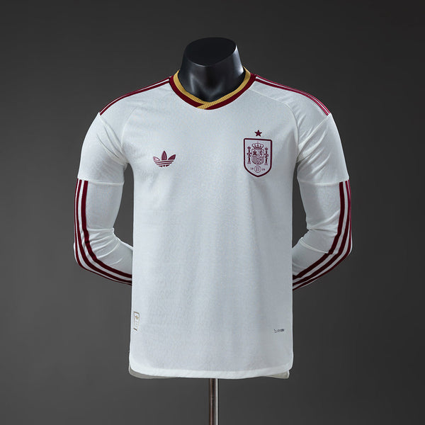 Camiseta España Visitante Manga Larga 26/27 Adultos [PLAYER VERSION]