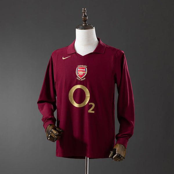 Camiseta Arsenal Local Manga Larga 05/06 Adultos