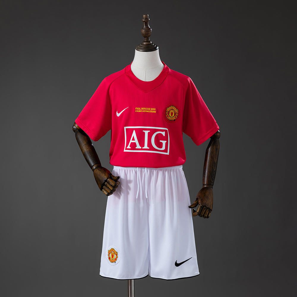 Camiseta + Short Manchester United Local 2007/2008 Niños