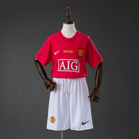 Camiseta + Short Manchester United Local 2007/2008 Niños