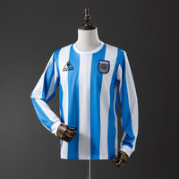Camiseta Argentina Local Manga Larga 1986 Adultos