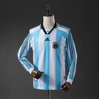 Camiseta Argentina Local Manga Larga 1998 Adultos