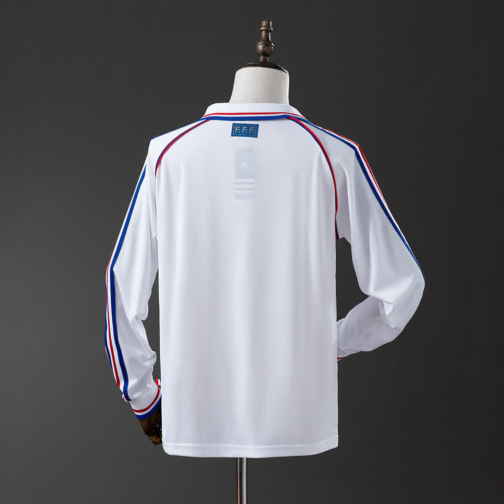 Camiseta Francia Visitante Manga Larga 1998 Adultos