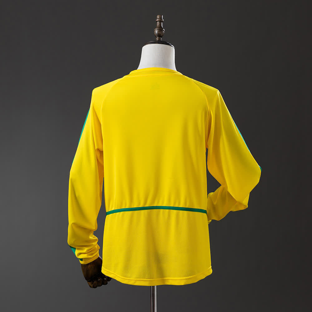 Camiseta Brasil Local Manga Larga 2002 Adultos
