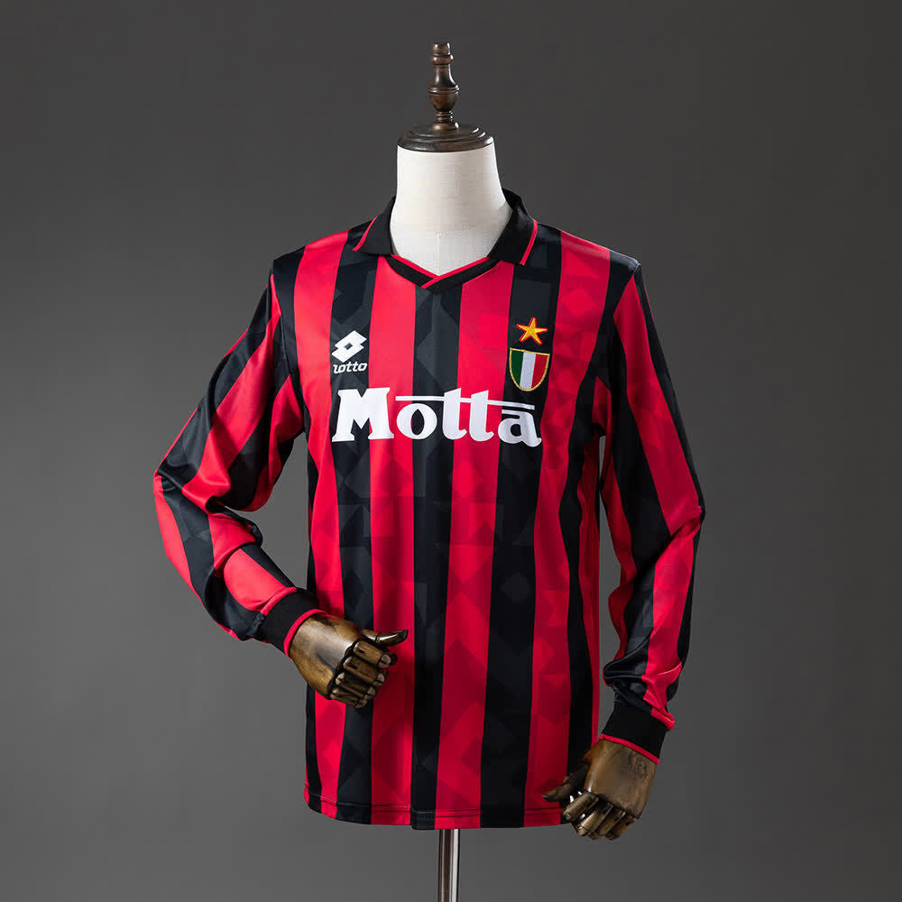 Camiseta AC Milan Local Manga Larga 1993/94 Adultos