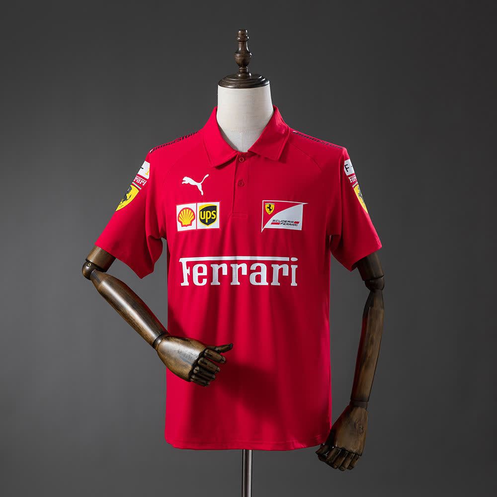 Polo Scuderia Ferrari F1 Rojo 2025 Adultos