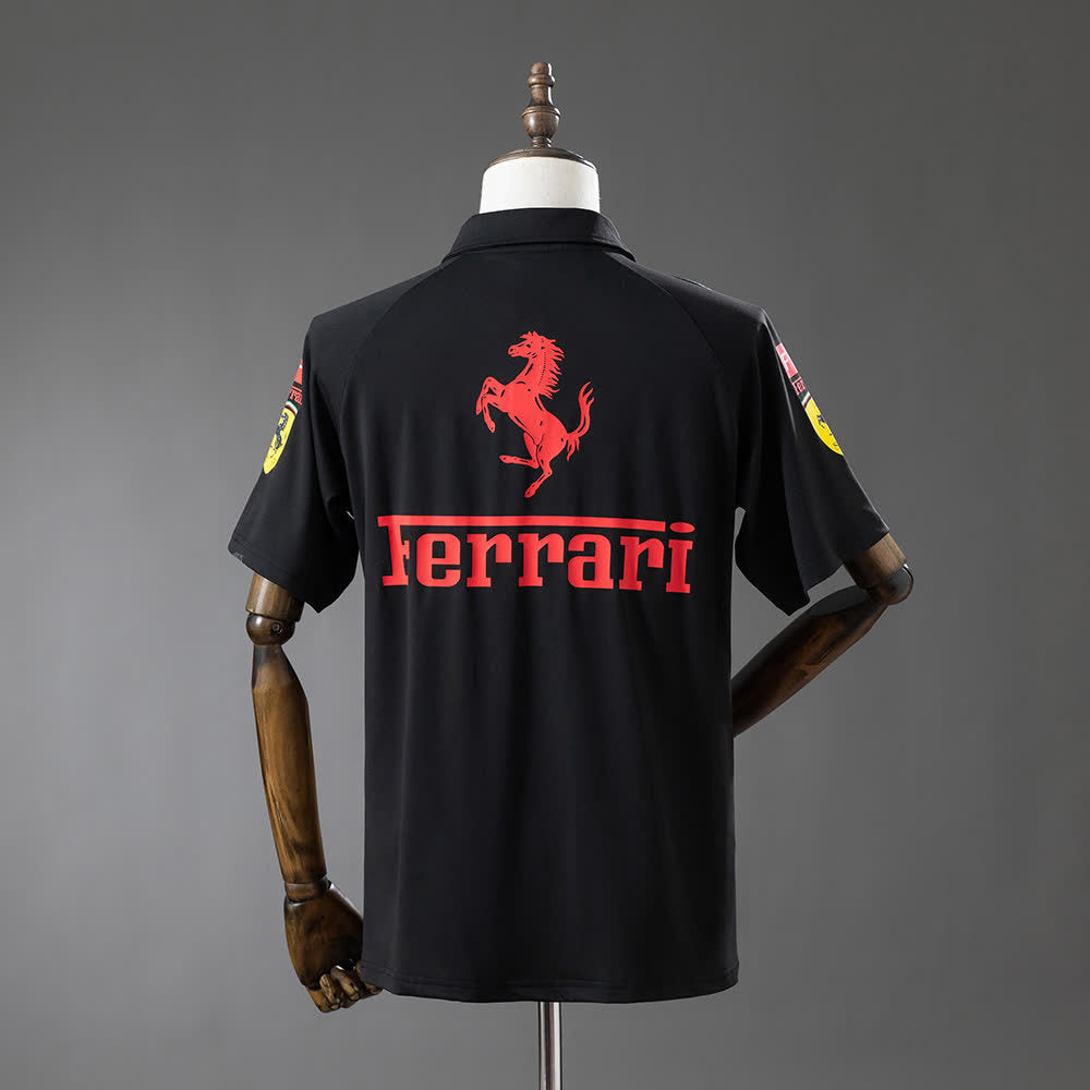 Polo Scuderia Ferrari F1 Negro 2025 Adultos