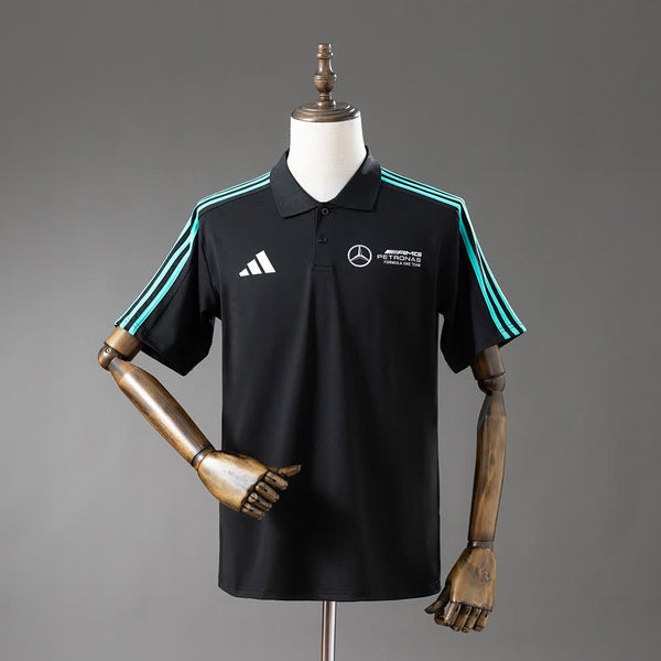 Polo Mercedes-AMG Petronas F1 Negro 2025 Adultos