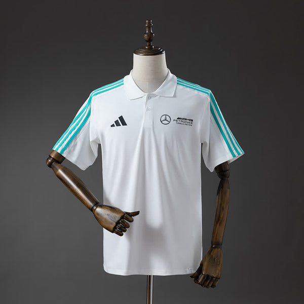Polo Mercedes-AMG Petronas F1 Blanco 2025 Adultos