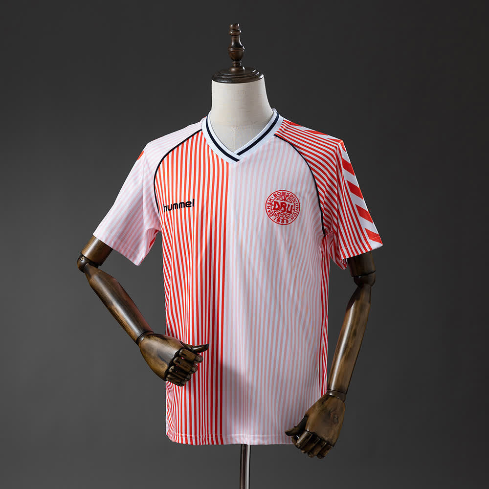 Camiseta Dinamarca Visitante 1986 Adultos