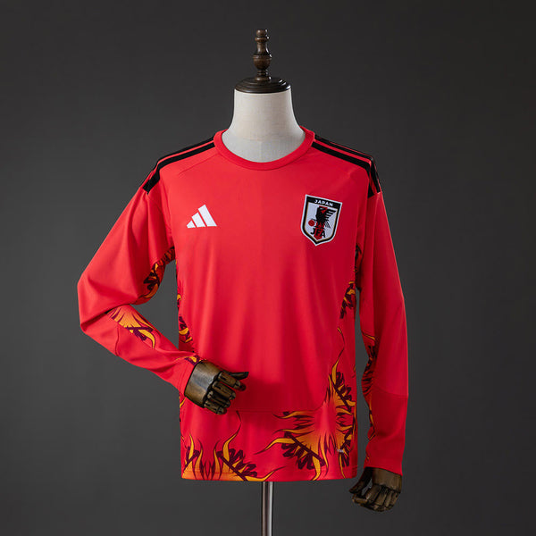Camiseta Japón Portero Rojo Manga Larga 2026 Adultos