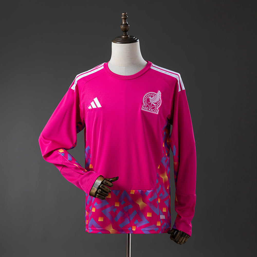 Camiseta México Portero Rosa Manga Larga 26/27 Adultos
