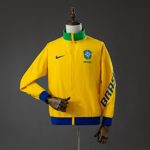 Cortavientos Brasil Amarillo y Azul Adultos
