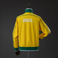 Cortavientos Brasil Amarillo y Blanco Adultos
