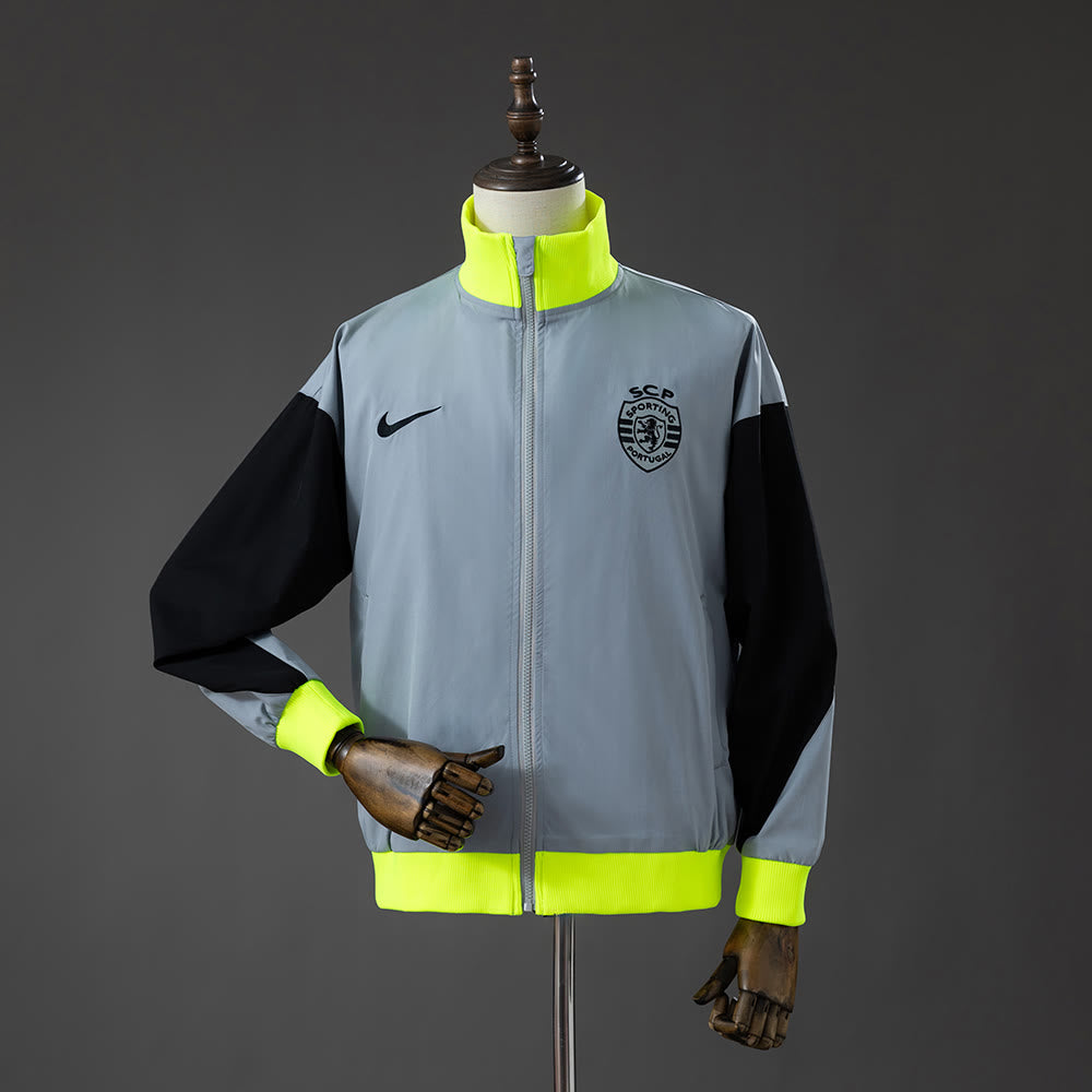 Cortavientos Sporting de Lisboa Gris 25/26 Adultos