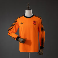 Camiseta Países Bajos Local Manga Larga 1980 Adultos