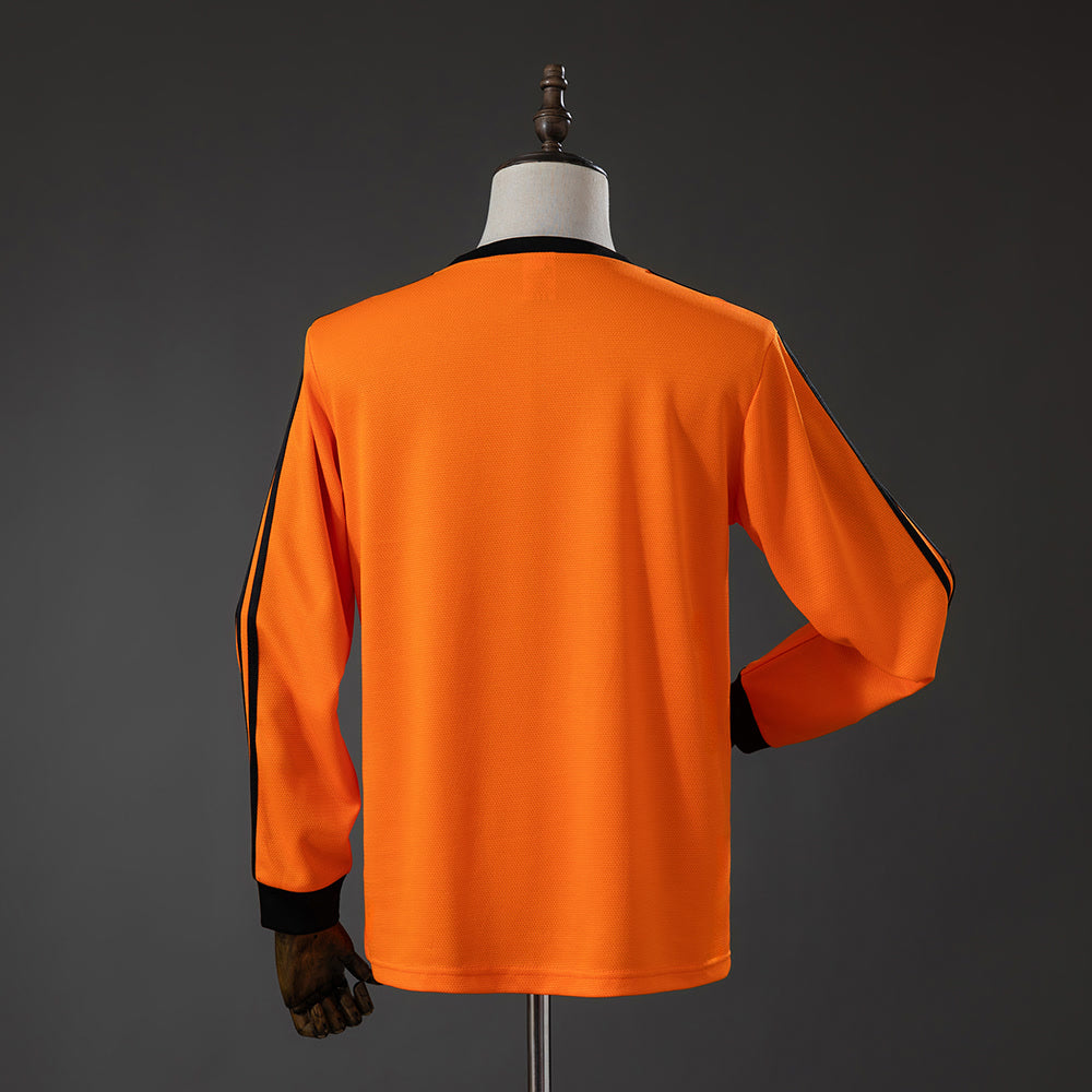 Camiseta Países Bajos Local Manga Larga 1980 Adultos