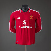 Camiseta Manchester United Local Manga Larga 26/27 Adultos [PLAYER VERSION]