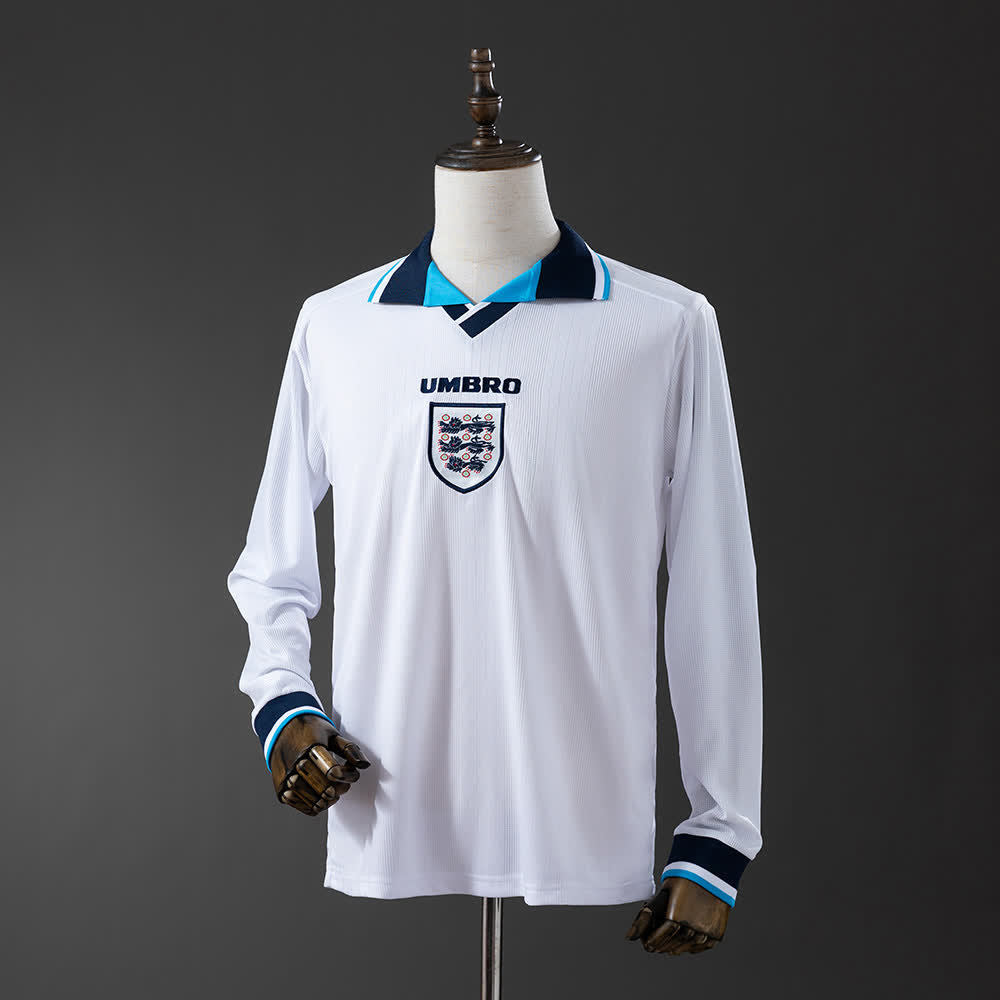 Camiseta Inglaterra Local Manga Larga 1996 Adultos