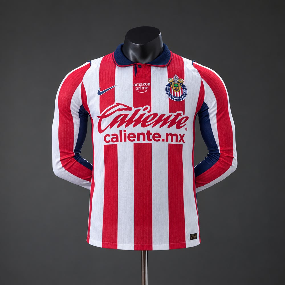 Camiseta Chivas Guadalajara Local Manga Larga 26/27 Adultos [PLAYER VERSION]