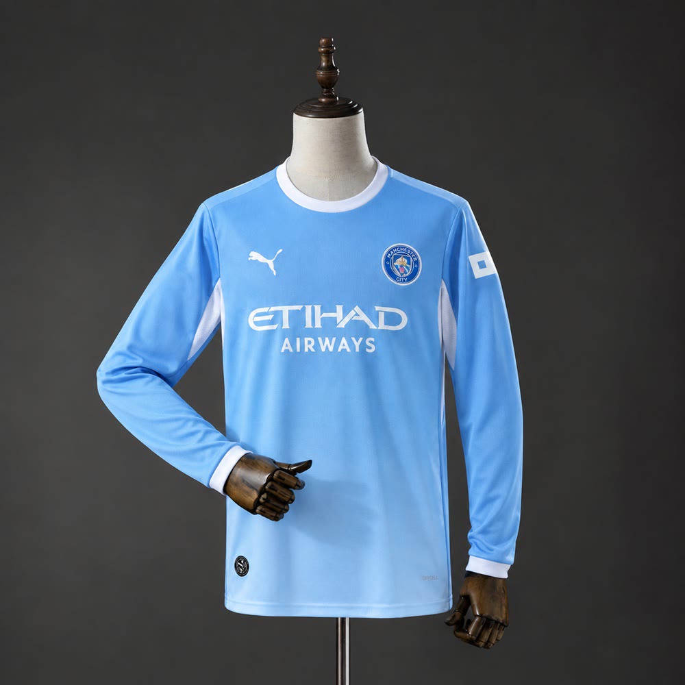 Camiseta Manchester City Local Manga Larga 26/27 Adultos
