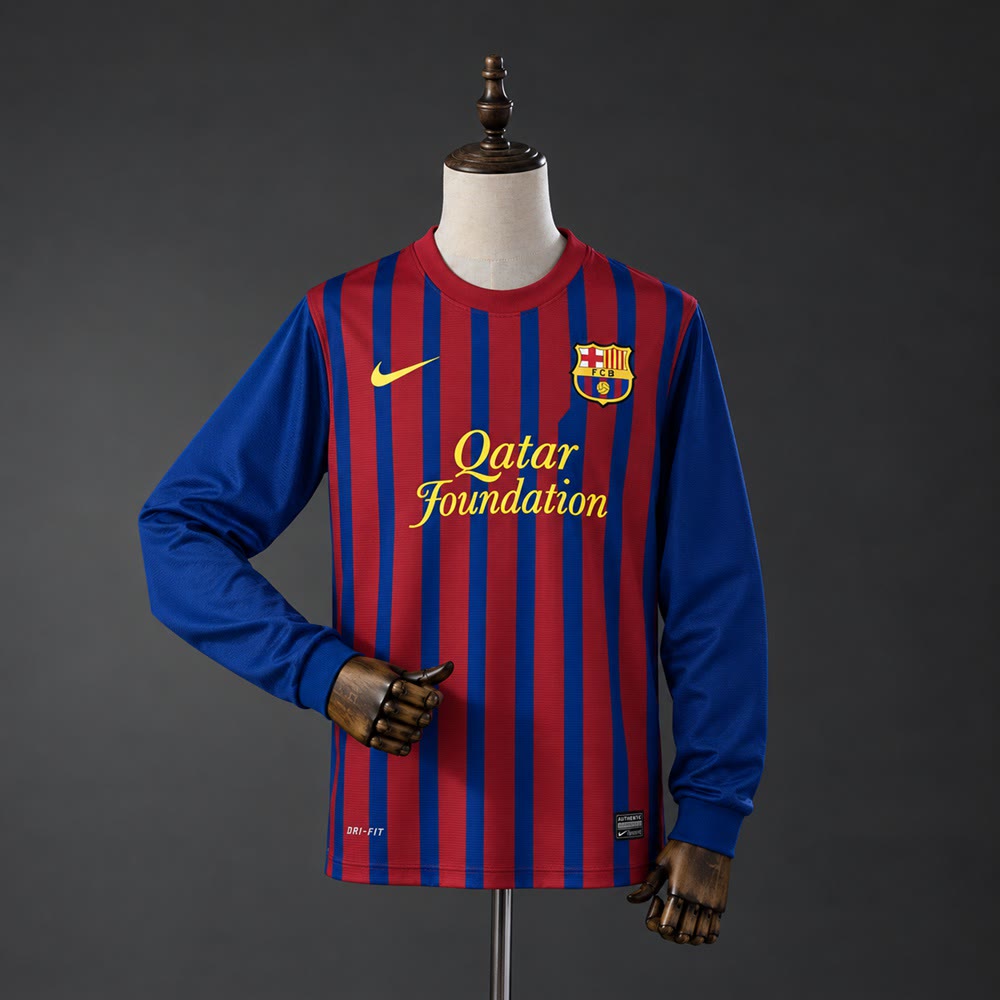 Camiseta FC Barcelona Local Manga Larga 11/12 Adultos